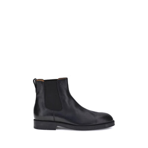 Tod's Black Calf Leather Bos Taurus Chelsea Boots