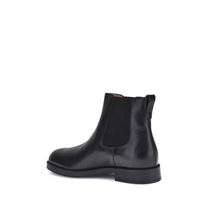Tod's Black Calf Leather Bos Taurus Chelsea Boots