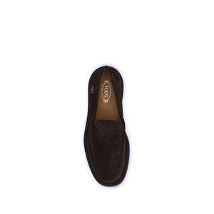 Tod's Brown Rubber Slip-On Loafers