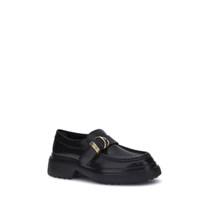 Tod's Black Rubber Platform Loafers