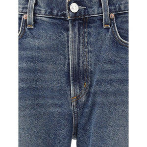 Agolde Blue Cotton Skinny Jeans