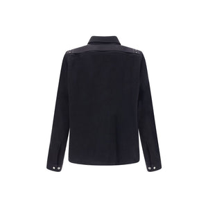 Rick Owens Black Fleece Wool Coat