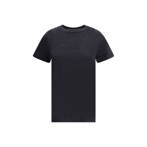 PINKO Black Cotton T-Shirt