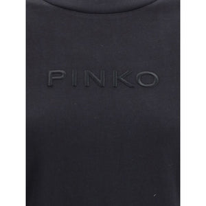 PINKO Black Cotton T-Shirt