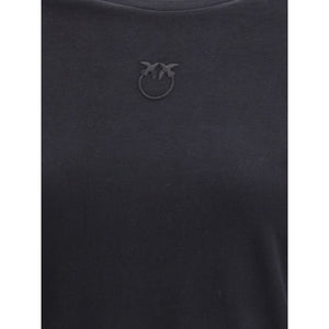 PINKO Black Cotton T-Shirt