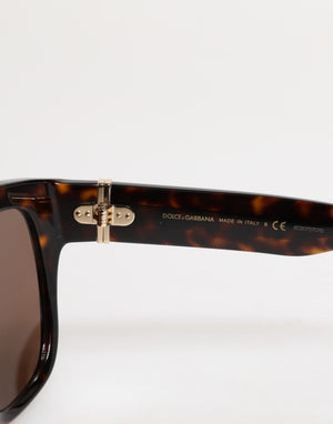 Dolce & Gabbana Dark Brown Havana DG4398F Square Frame Eyewear Sunglasses