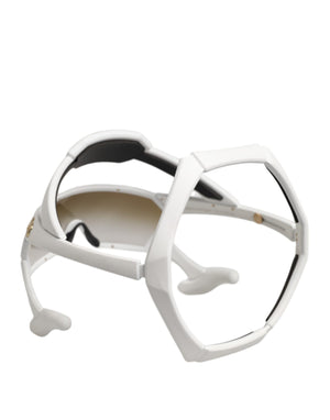 Dolce & Gabbana White Acetate Next Generation Mask Eyewear Sunglasses
