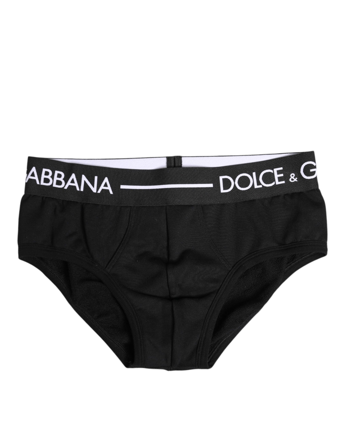 Dolce & Gabbana Black Cotton Stretch Regular Brief Underwear