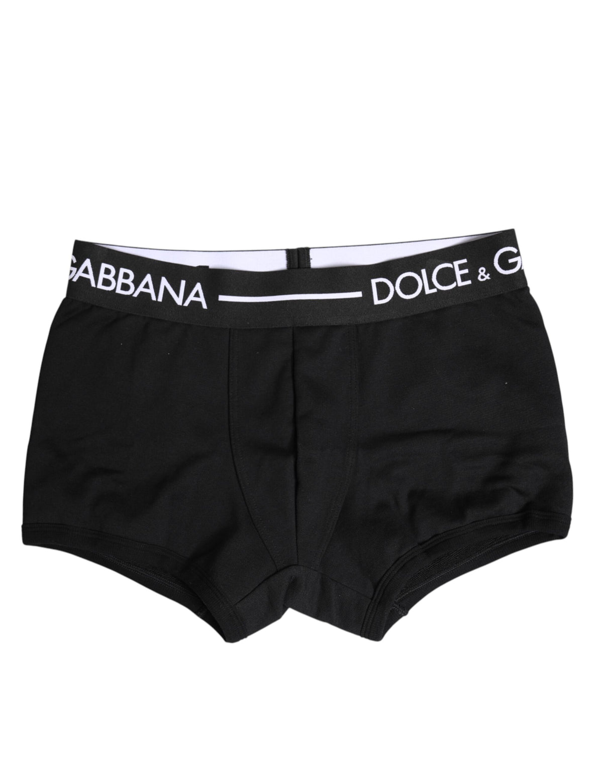 Dolce & Gabbana Black Cotton Stretch Regular Boxer Underwear