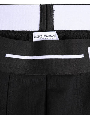Dolce & Gabbana Black Cotton Stretch Regular Boxer Underwear