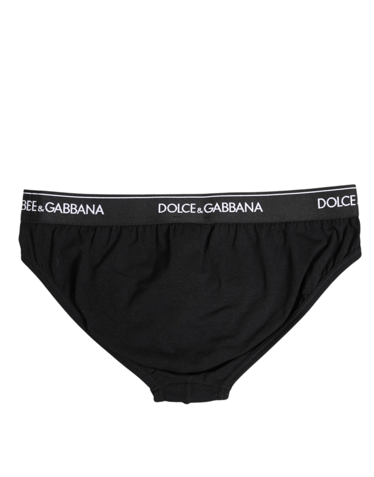 Dolce & Gabbana Black Cotton Stretch Regular Brief Underwear
