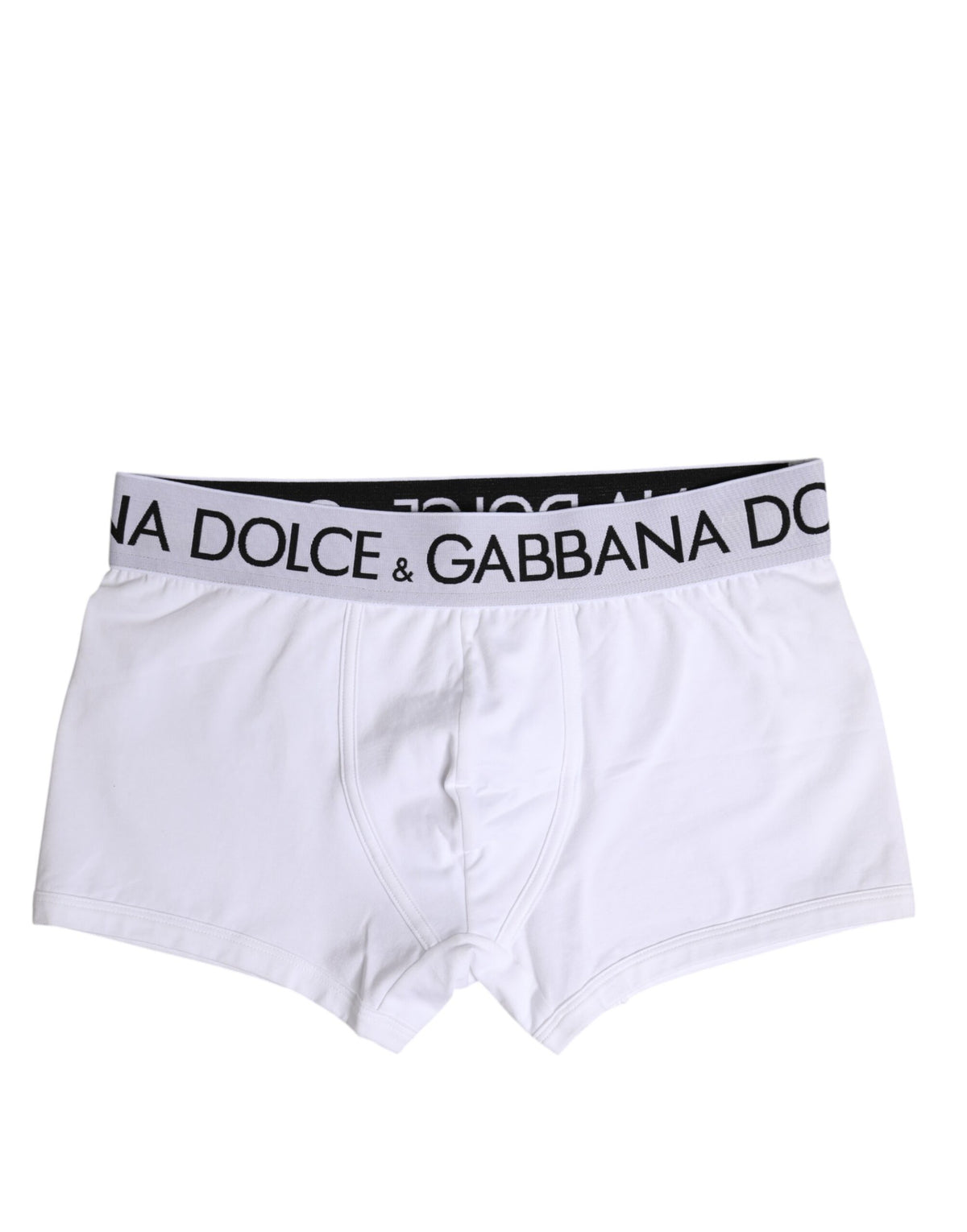 Dolce & Gabbana White Cotton Stretch Regular Boxer Underwear