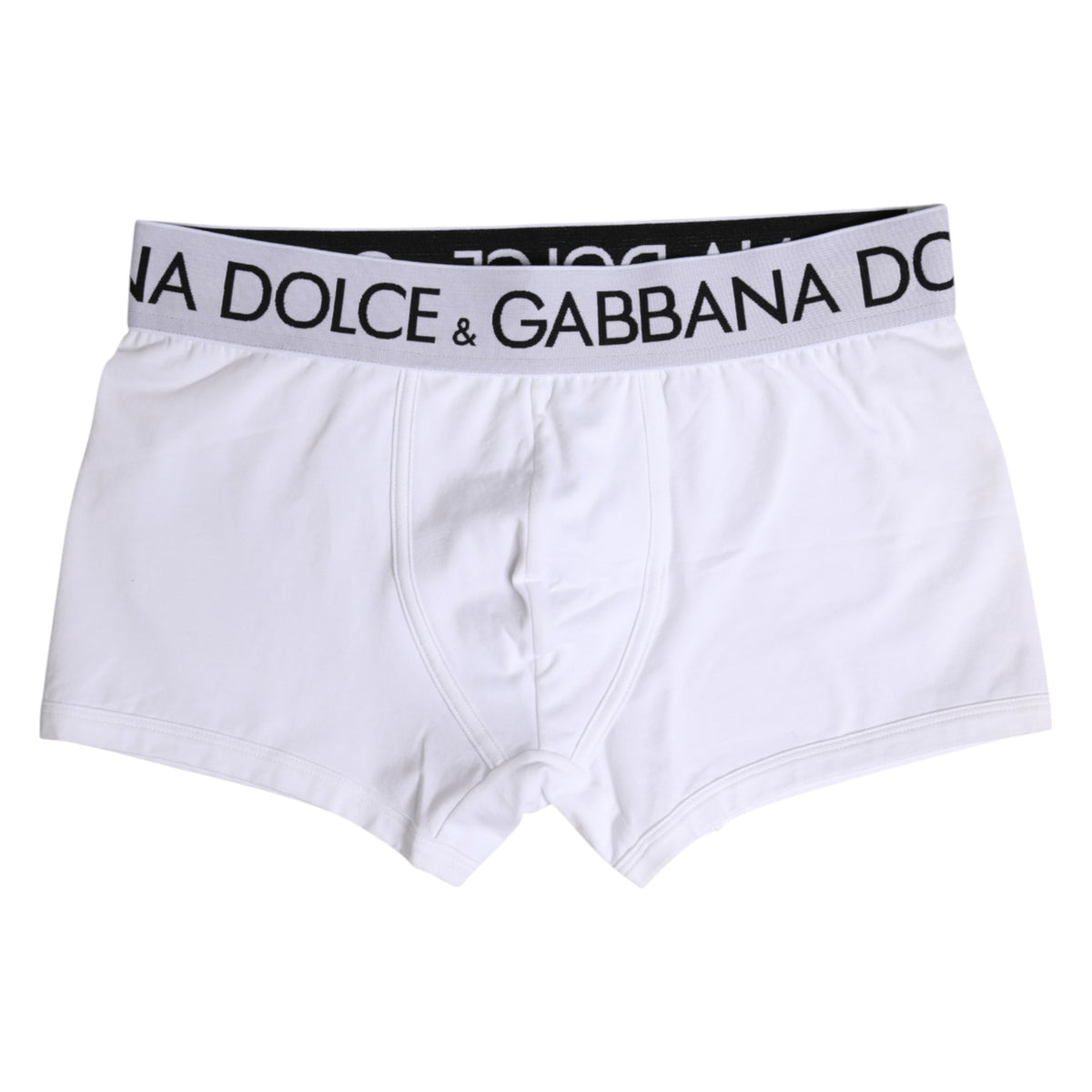 Dolce & Gabbana White Cotton Stretch Regular Boxer Underwear