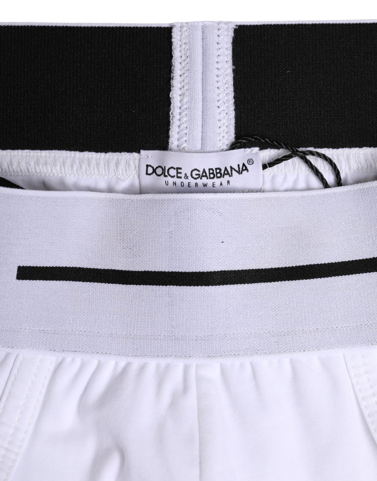 Dolce & Gabbana White Cotton Stretch Regular Brief Underwear