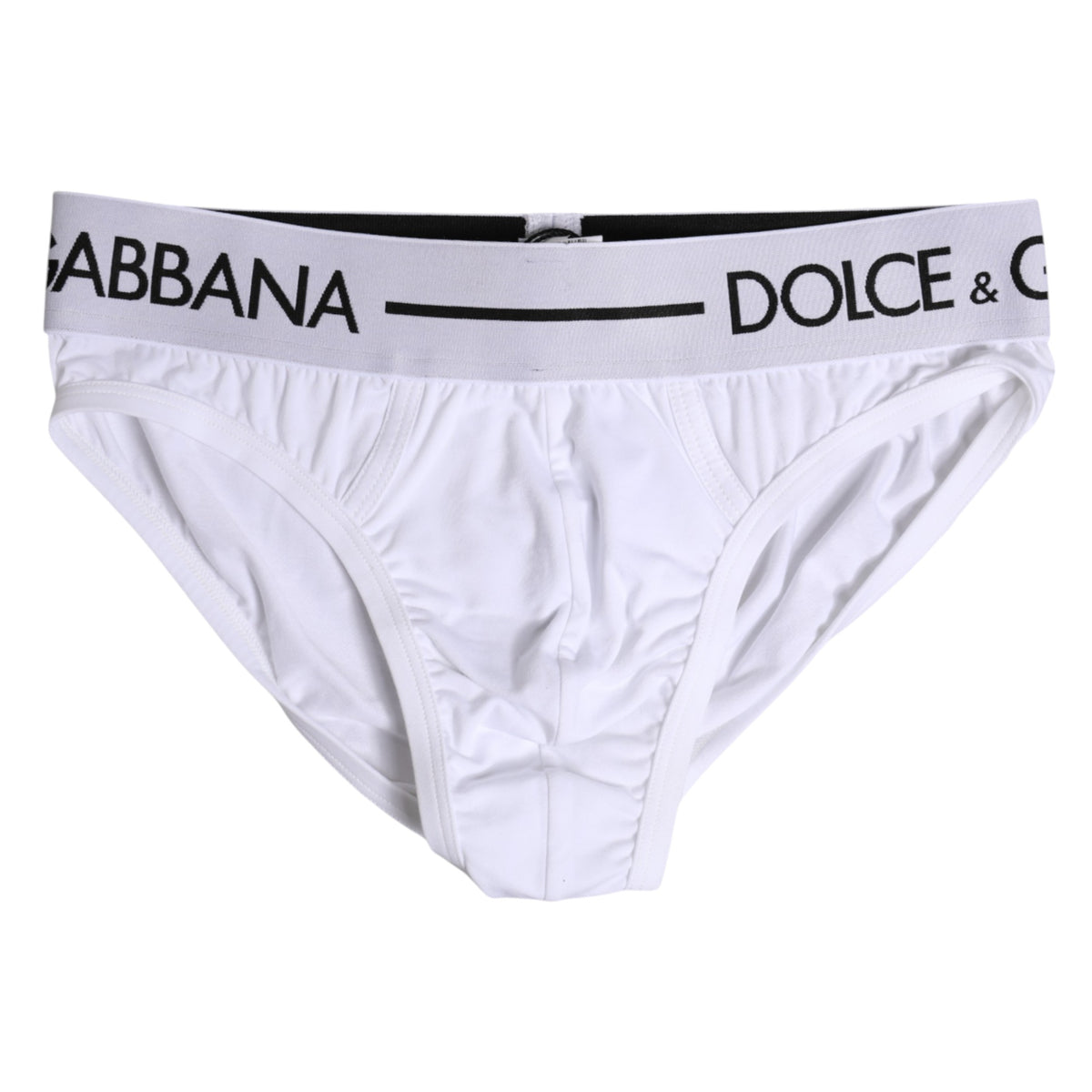 Dolce & Gabbana White Cotton Stretch Regular Brief Underwear