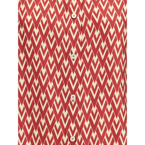Valentino Red Silk Pattern Shirt