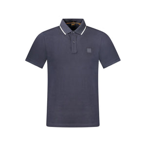 Hugo Boss Blu Cotton Slim Men Polo