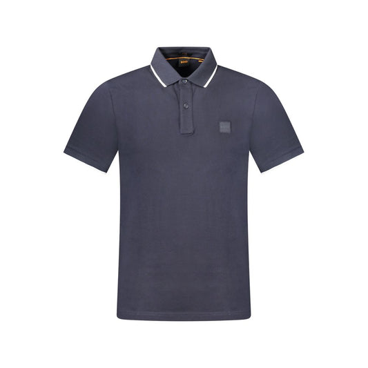 Hugo Boss Blu Cotton Slim Men Polo