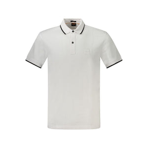 Hugo Boss White Cotton Men's Polo Shirt