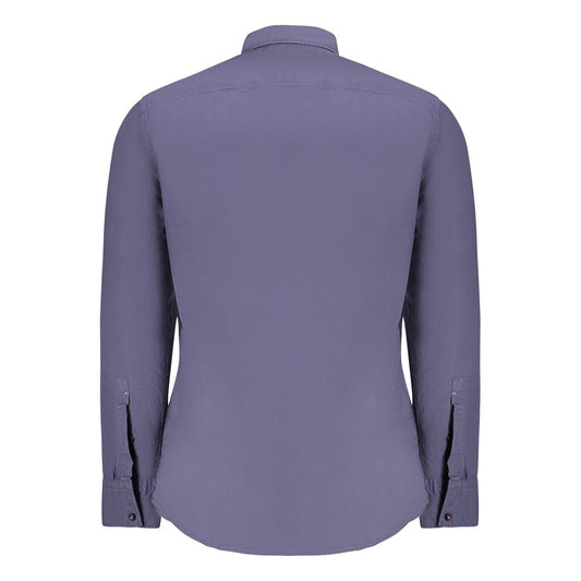 Hugo Boss Blue Cotton Men Shirt