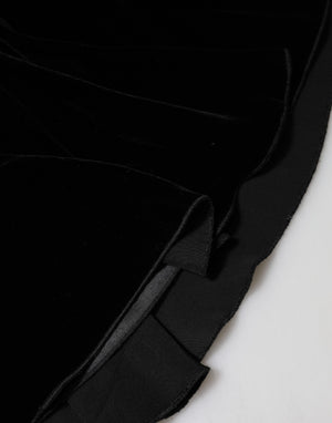 Dolce & Gabbana Black High Waist Fit Flared Midi Skirt