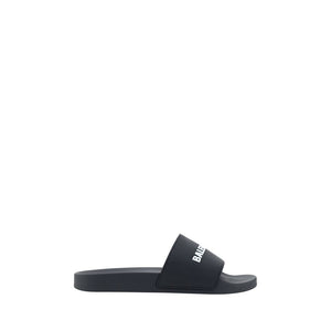 Balenciaga Black Rubber Flat Sandals