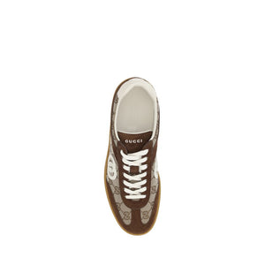Gucci Brown Calf Leather Bos Taurus Low Top Sneakers