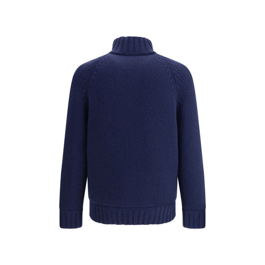 Brunello Cucinelli Blue Cashmere Coat