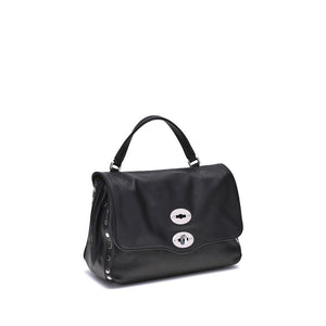 Zanellato Black Calf Leather Bos Taurus Handbag