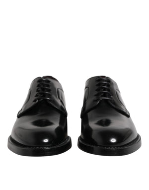 Dolce & Gabbana Black Calf Leather Lace Up Dress Derby Shoes