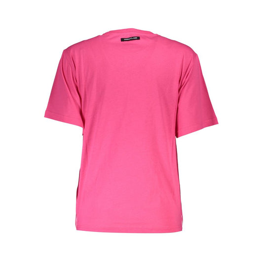 Cavalli Class Pink Cotton T-Shirt