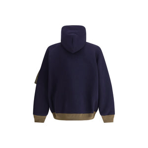 Sacai Blue Cotton Hoodie