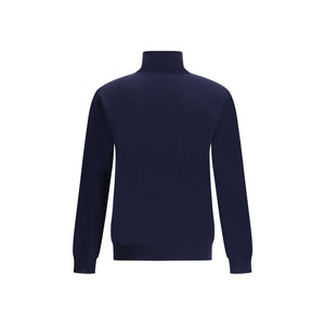Valentino Blue Fleece Wool Turtleneck