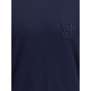 Valentino Blue Fleece Wool Turtleneck