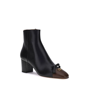 Valentino Garavani Black Goatskin Ankle Boots