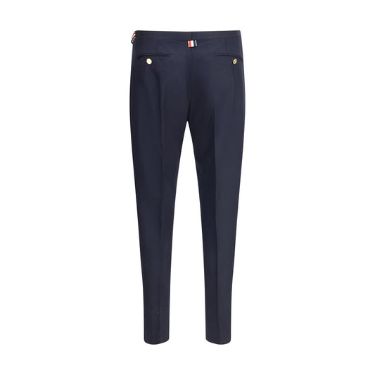Thom Browne Blue Wool Casual Pants