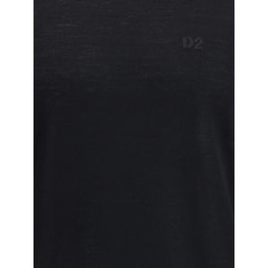 Dsquared² Black Fleece Wool Turtleneck