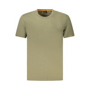 Hugo Boss Green Cotton Men T-Shirt