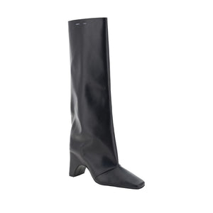 Coperni Black Calf Leather Bos Taurus High Heel Boots