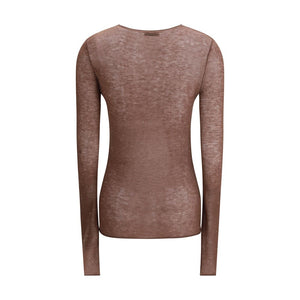 PINKO Brown Wool Sweatshirt