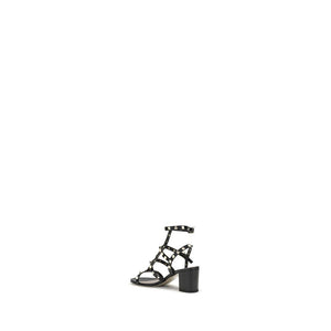 Valentino Garavani Black Calf Leather Bos Taurus Platform Sandals
