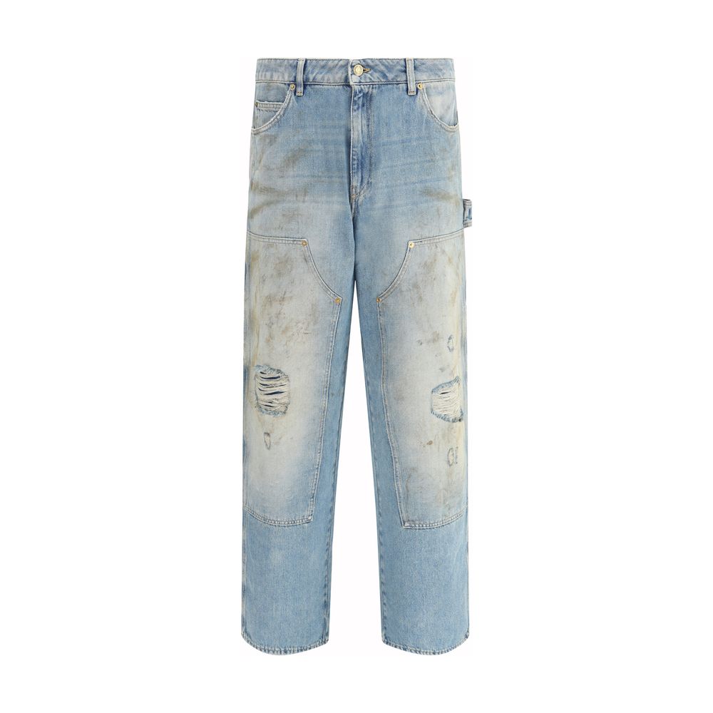 Golden Goose Light Blue Cotton Jeans Denim