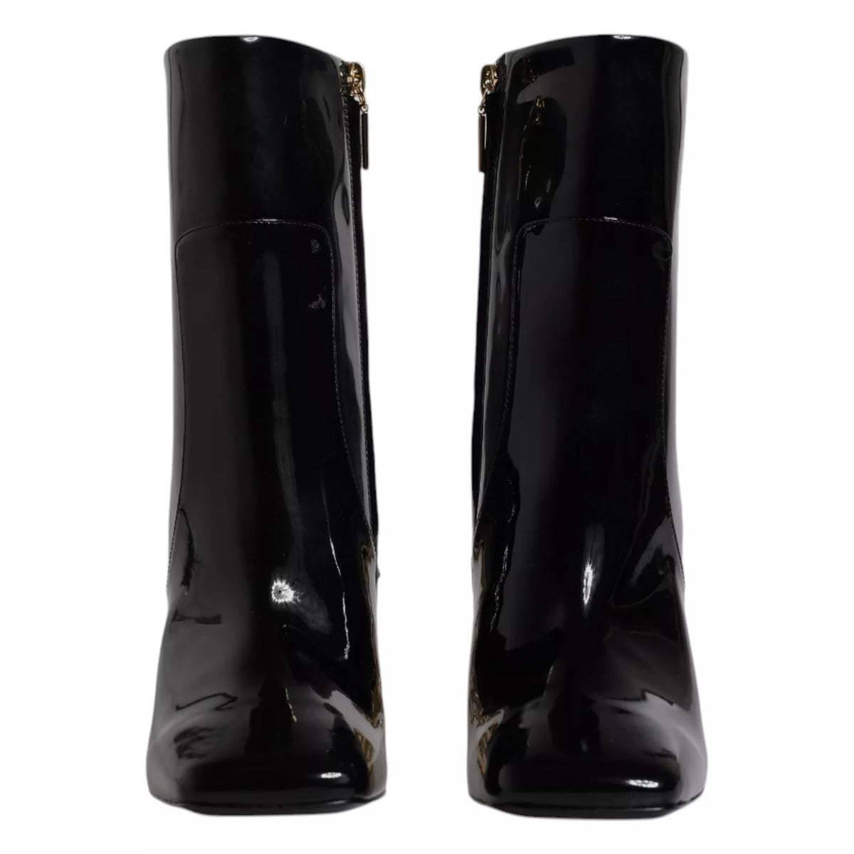 Dolce & Gabbana Black Jackie Leather Mid Calf Boots Shoes