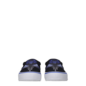 Marcelo Burlon Black Fabric Slip-On Loafers