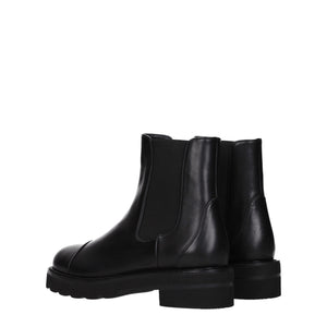 Stuart Weitzman Black Leather Ankle Boots