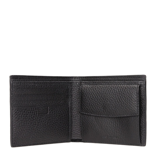 Testoni Black Leather Wallet