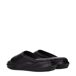 Alyx Black Leather Slippers