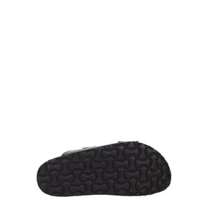 Palm Angels Black Leather Slippers