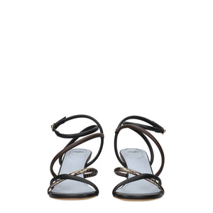 Fendi Multicolor Leather Sandals
