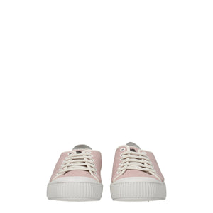 Car Shoe Pink Fabric Low Top Sneakers